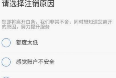京东白条怎么终止