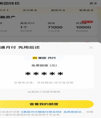 美团月付取现技巧与额度解析